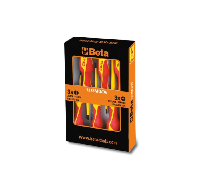 Juego de 6 destornilladores aislados 1273MQ/D6 Beta Tools